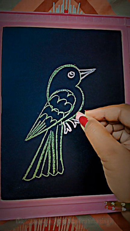 How to draw a cute bird🐦 from numbers '6&1' for kids and