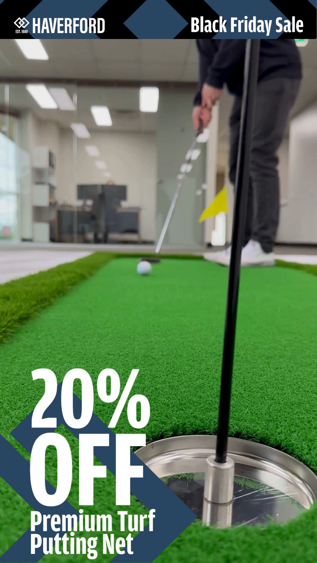 Perfect your golf putting home! 🏌️‍♂️ Our Premium Turf Putting Mat ...