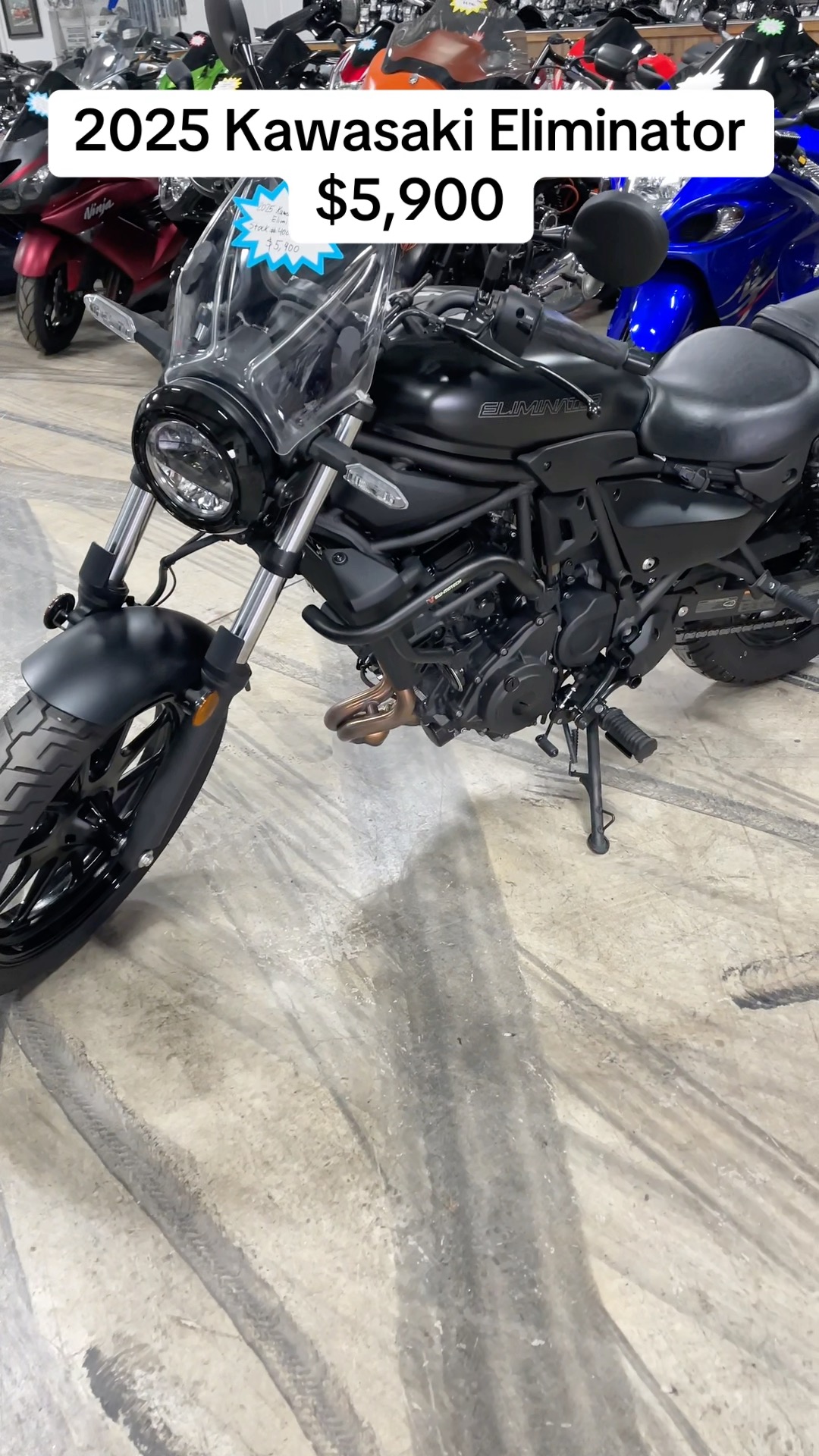 2025 Kawasaki EL450 Eliminator (Preowned) - 844 Miles - $5,900