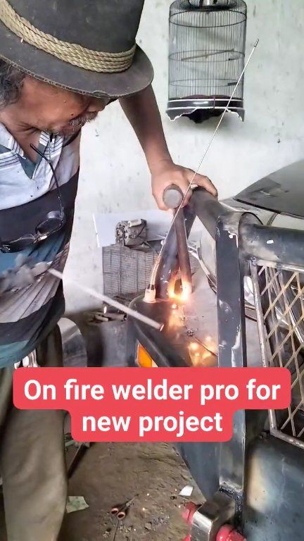 On fire welder pro for new project #newproject #welder #fabrication # ...