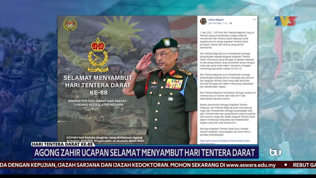 Buletin Tv3 Hari Tentera Darat Ke 88 Selamat Menyambut Hari Tentera Darat Facebook
