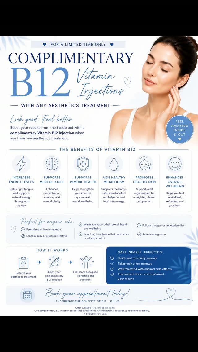 best time to inject b12 💙 COMPLIMENTARY VITAMIN INJECTION – OUR TREAT! 💙, For a limited time, receive a complimentary Vitamin B12 injection with any aesthetics treatment., Because looking your starts from the inside Pleiotropic Effects of IGF1 Size:15mL brain