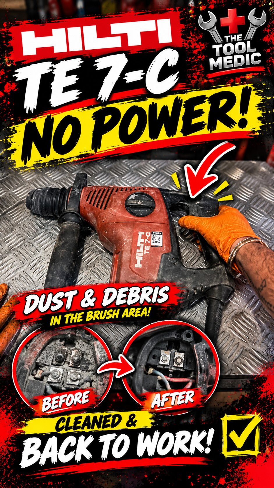 🔧 HILTI TE 7-C REPAIR 🔨 This Hilti TE 7-C came into the workshop