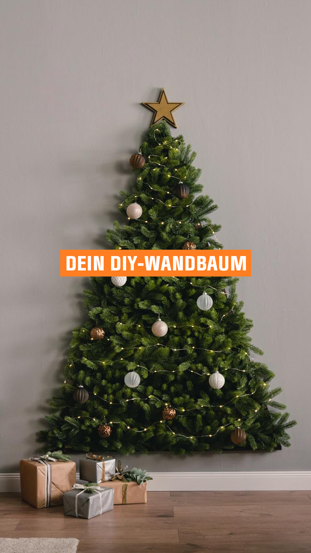 Bock einen Baum zu bauen? 🛠 Der DIY-Wandbaum wird nicht viel Platz rauben und trotzdem für weihnachtlichen Zauber sorgen! 🎄 | OBI