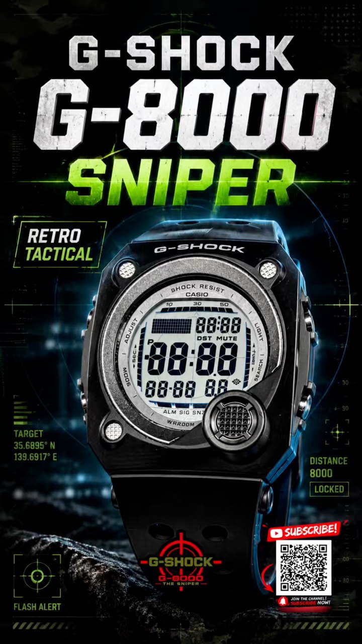 CASIO カシオG-SHOCK G-8000 スナイパー G-Shock G-8000 Sniper | The One That Almost Replaced the DW-5600