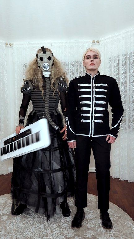 mcr black parade dress Sylvia outfit inspiration from My Chemical Romance's tour Album singers wore during modets bride What Color Shoes To Color:Black with Pink & Turquoise & Lilac Embroidery