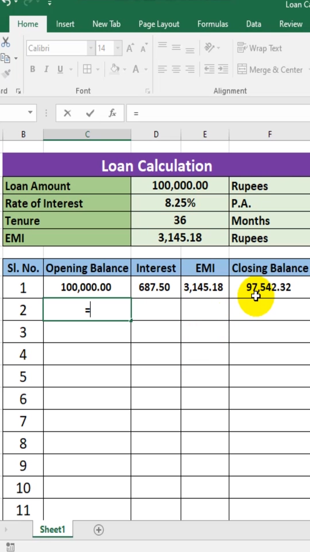Loan Calculation in Excel #exceltips #exceltutorial #loancalculator # ...