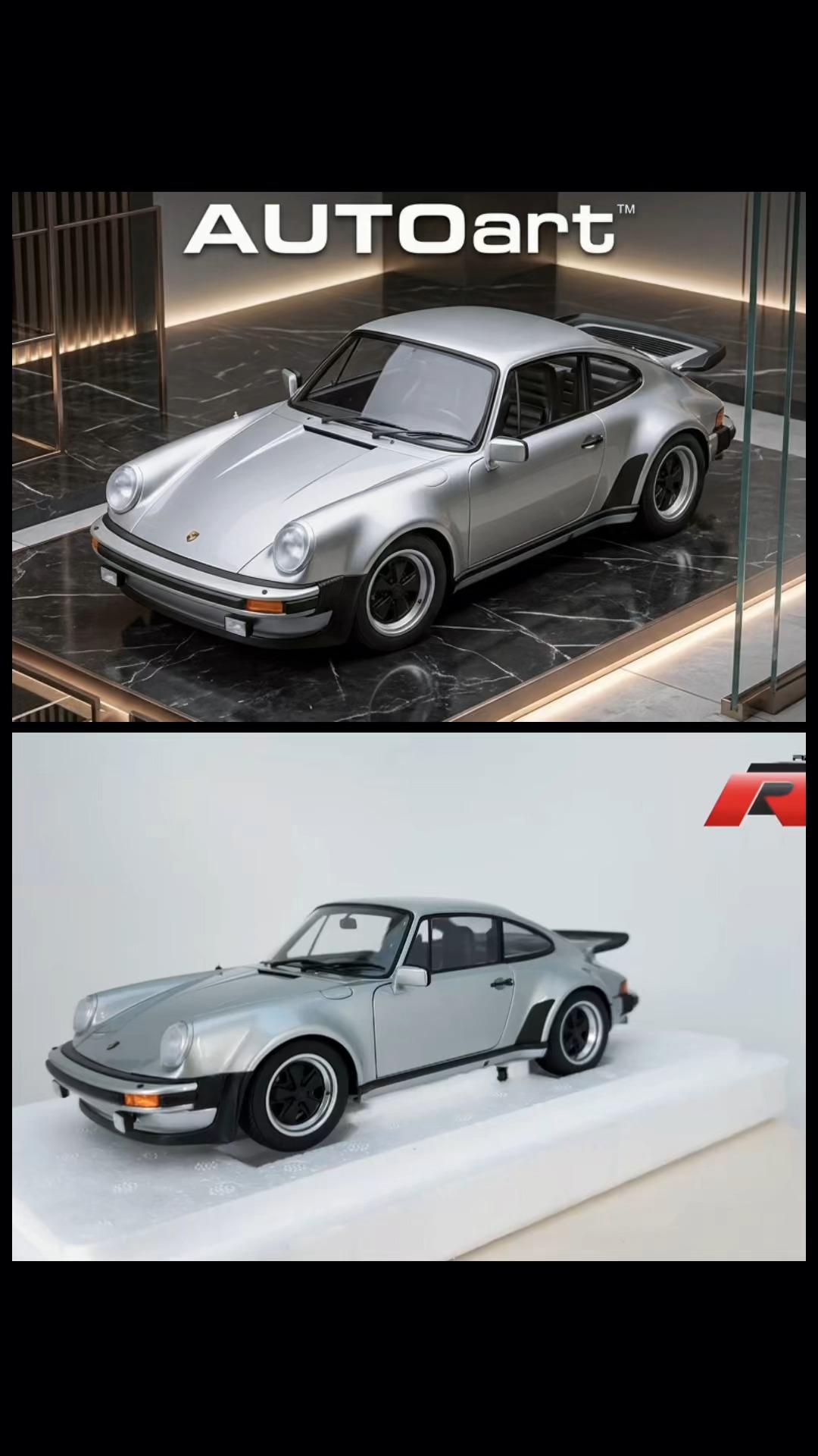 PORSCHE 911(930) TURBO 3.0 (SILVER) AUTOart 1:18 | Redcon Model Car