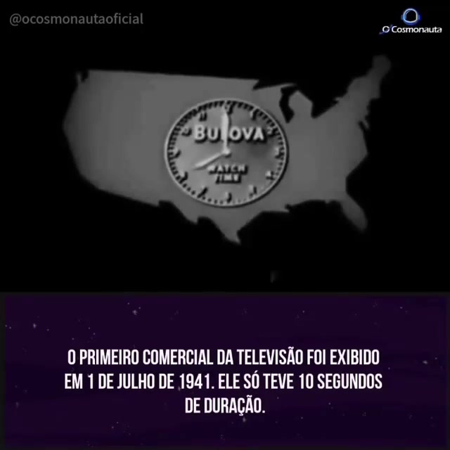 Bulova: o primeiro comercial de TV na história! Incrível né? #bulova # ...