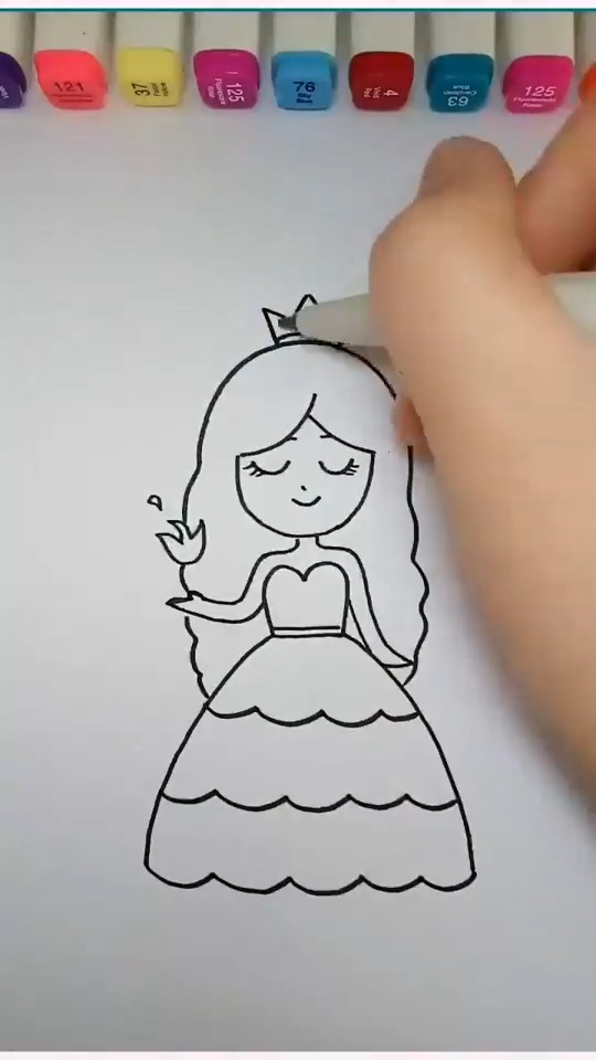 How To Draw Princess Using Simple Lines And Shapes #HowToDraw | How To ...
