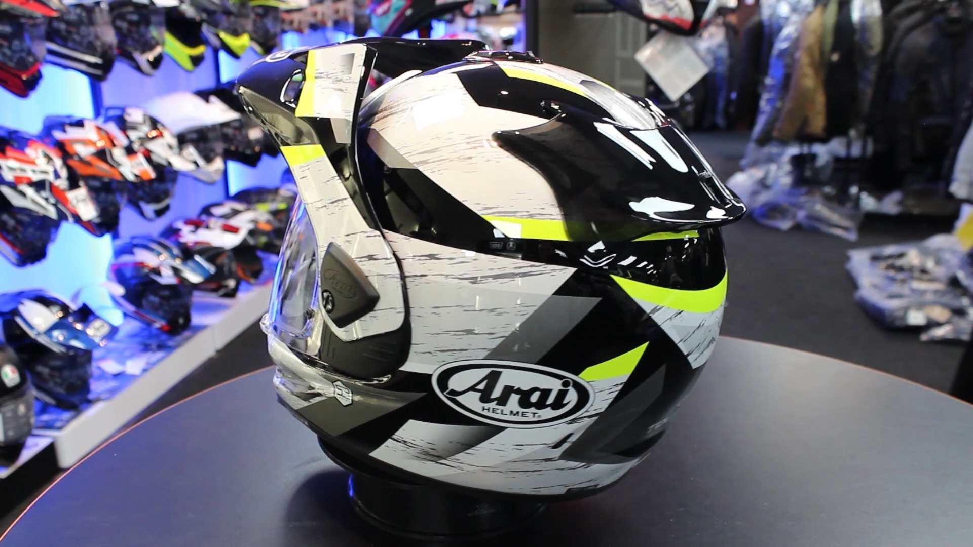 The Arai Tour-X 5 Anodize Motorcycle Helmet (Yellow) is built for