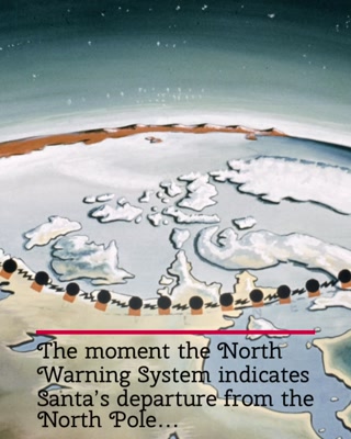 The moment the North Warning System radar indicates Santa’s departure ...