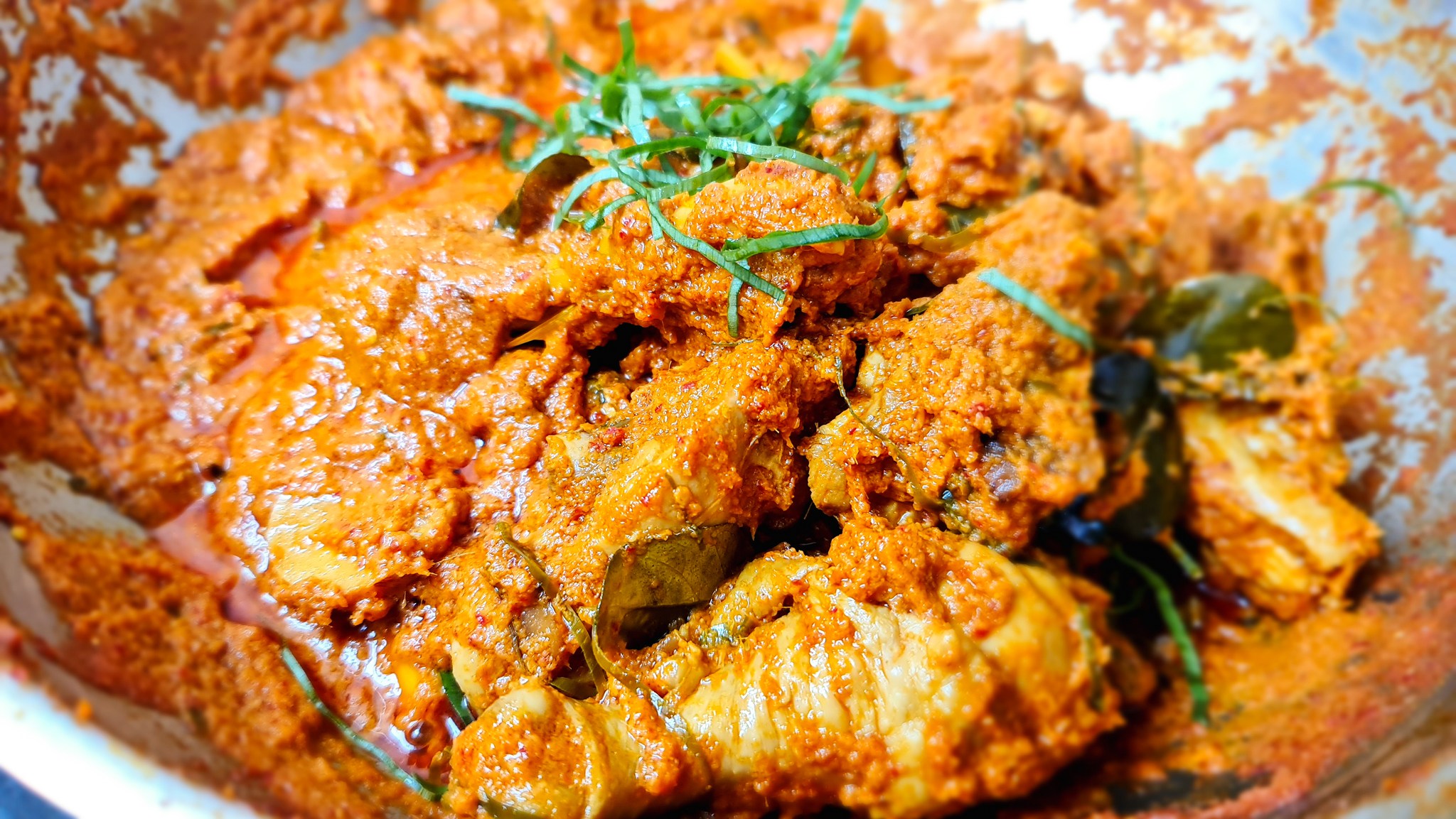 Chicken Rendang, specially made from scratch and without added oil ...