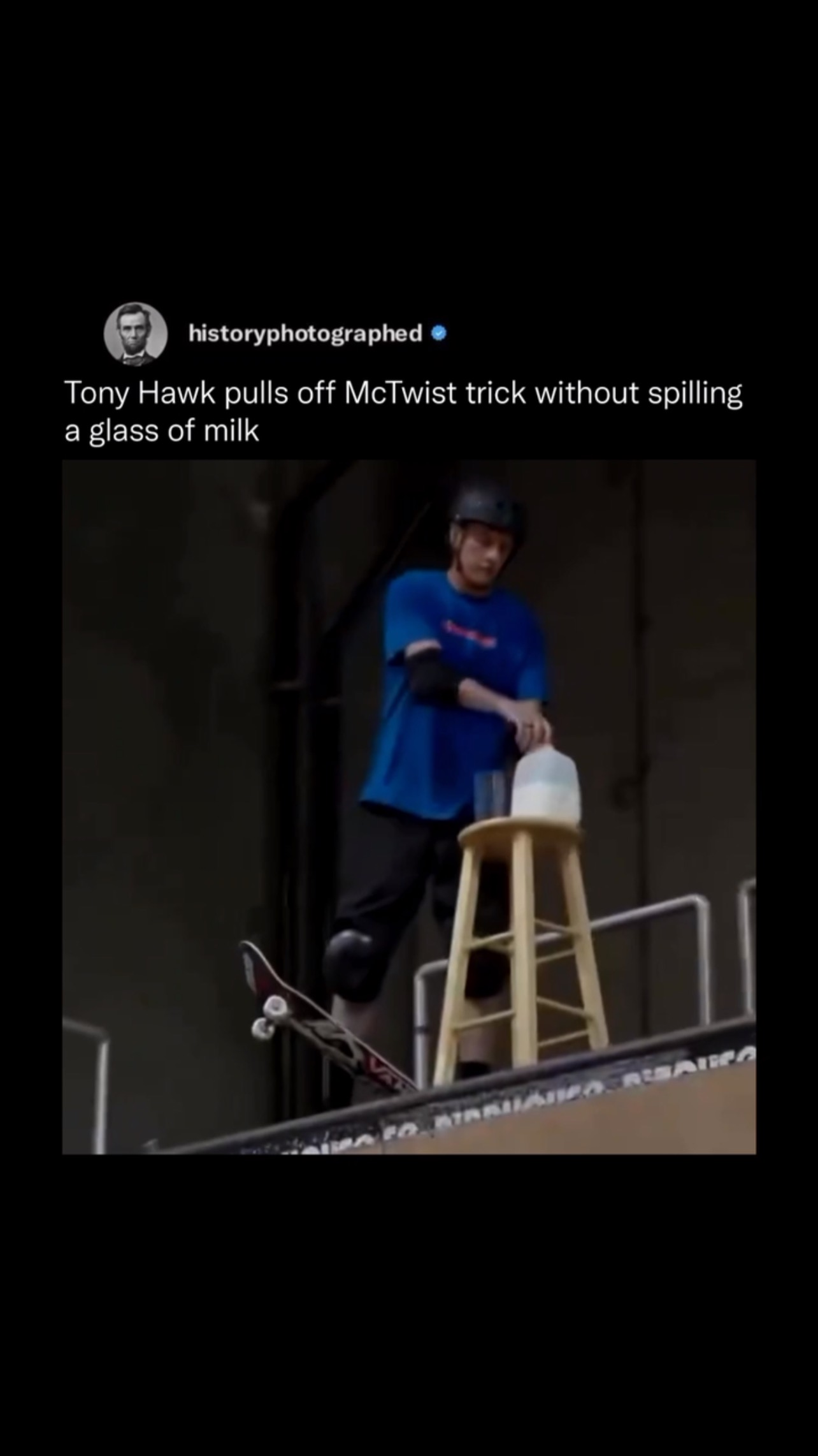 In a viral stunt from 2020, Tony Hawk amazed fans by performing a ...