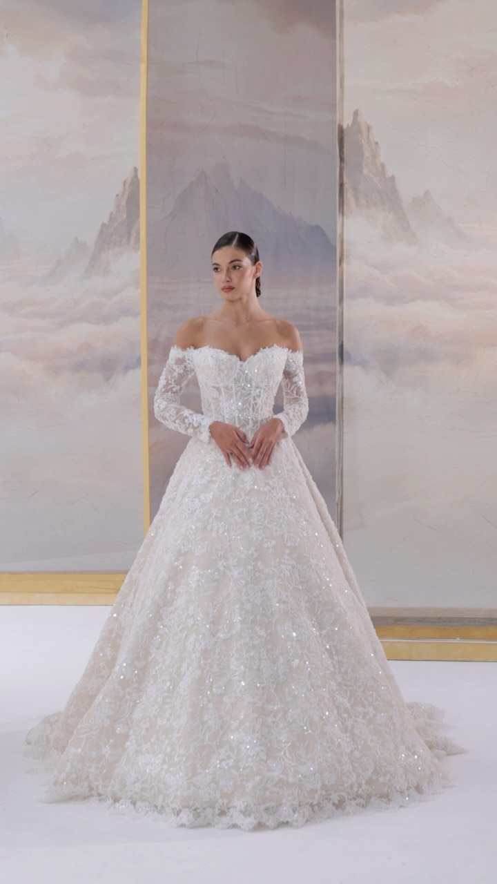 Where romance meets artistry. ✨ , Style 4036 by Grace Taylor Wedding dresses boutique and designer in Dubai , She doesn’t simply walk into the room. She becomes the Light. 🤍, #LuxuryBridal 
