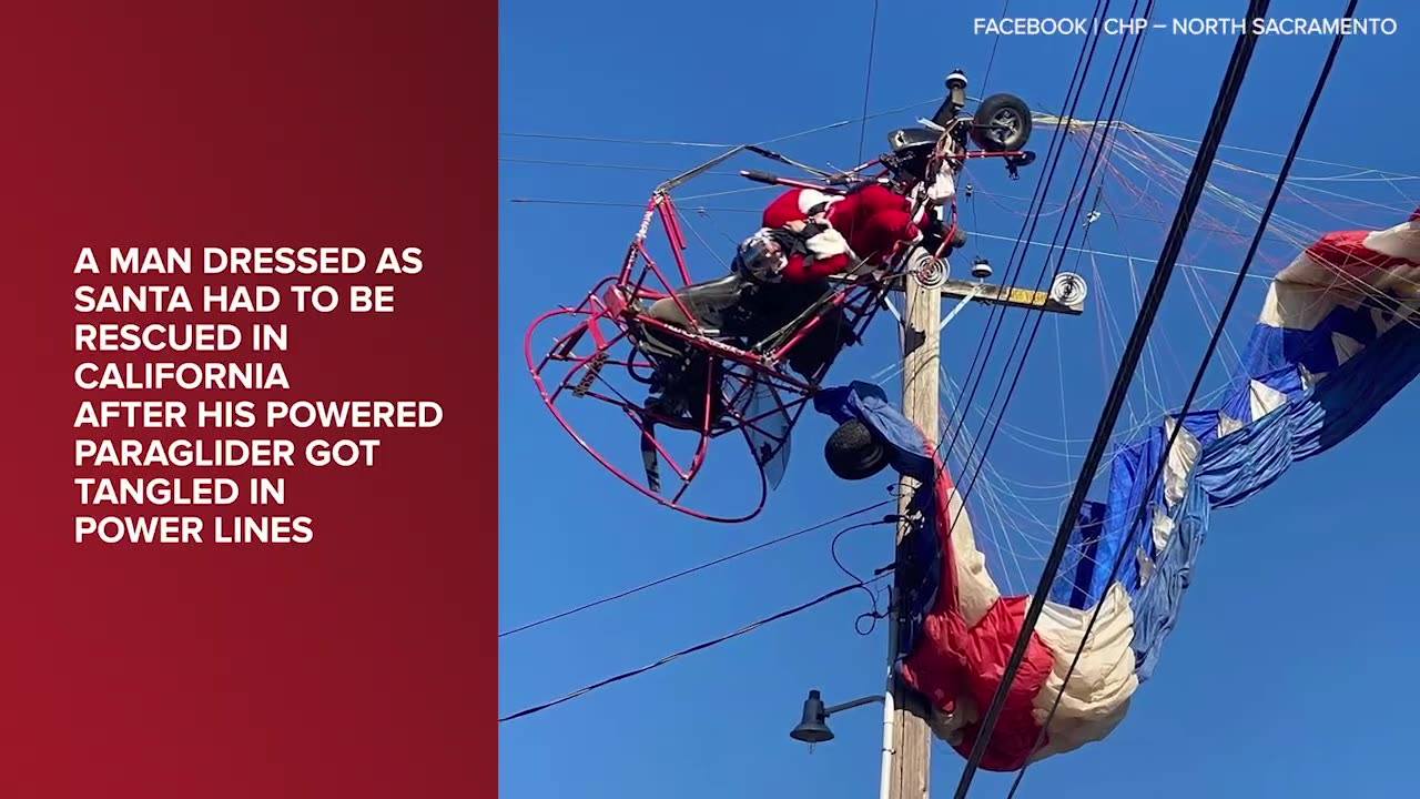 10news Abc San Diego Kgtv Paragliding Santa Rescued After Getting Tangled In Power Lines Facebook