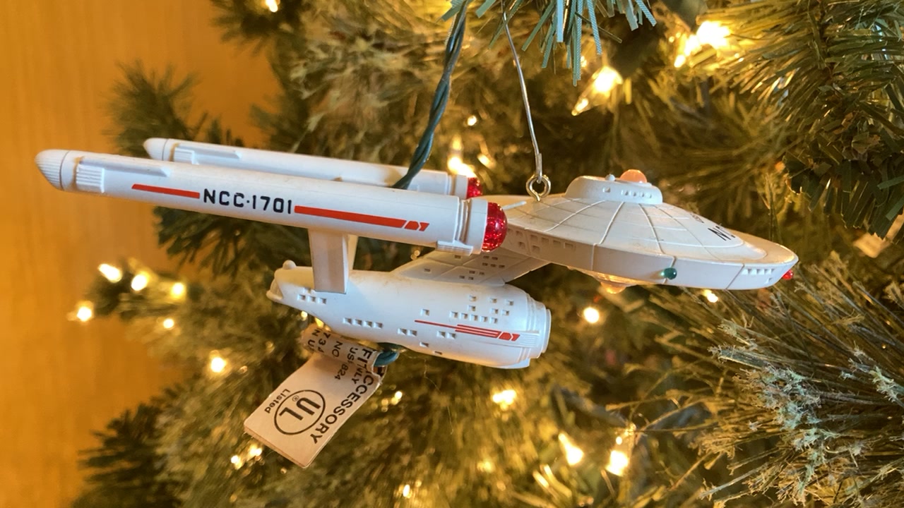 Hallmark Enterprise Christmas ornament with light-up features display picture 1