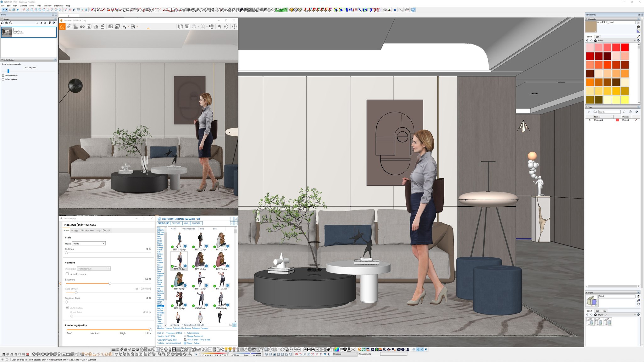 How to effectively manage Sketchup components in interior design ...