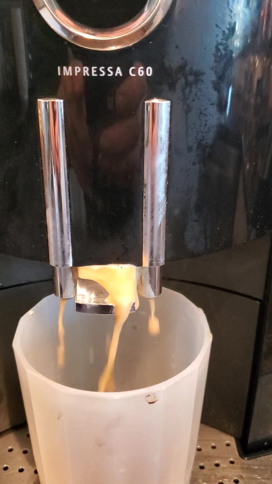 Clogged Jura coffee machine spout and deep clean solution