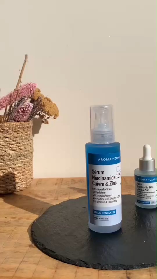 Sérum Concentré Niacinamide 10%, Cuivre & Zinc AROMA-ZONE - 30ml - Anti-imperfections - Neuf