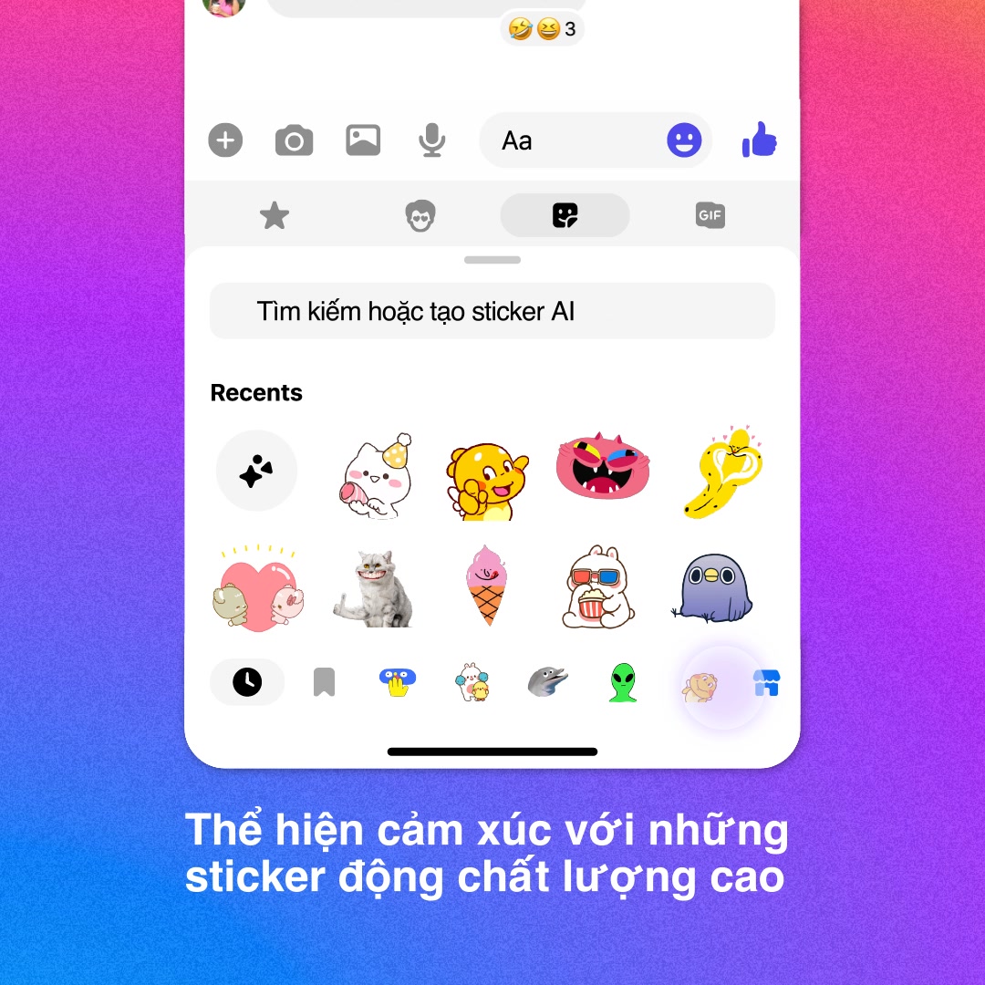 💬 KẾT NỐI CÙNG MESSENGER: THỂ HIỆN CẢM XÚC CÙNG STICKER MỚI Bạn muốn ...