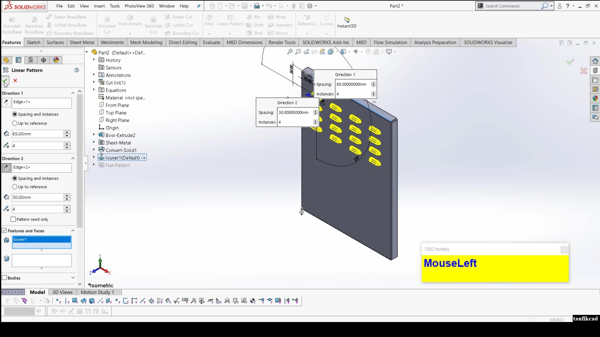 solidworks sheet metal louver forming | Autodesk & Dasault Systems 3D ...