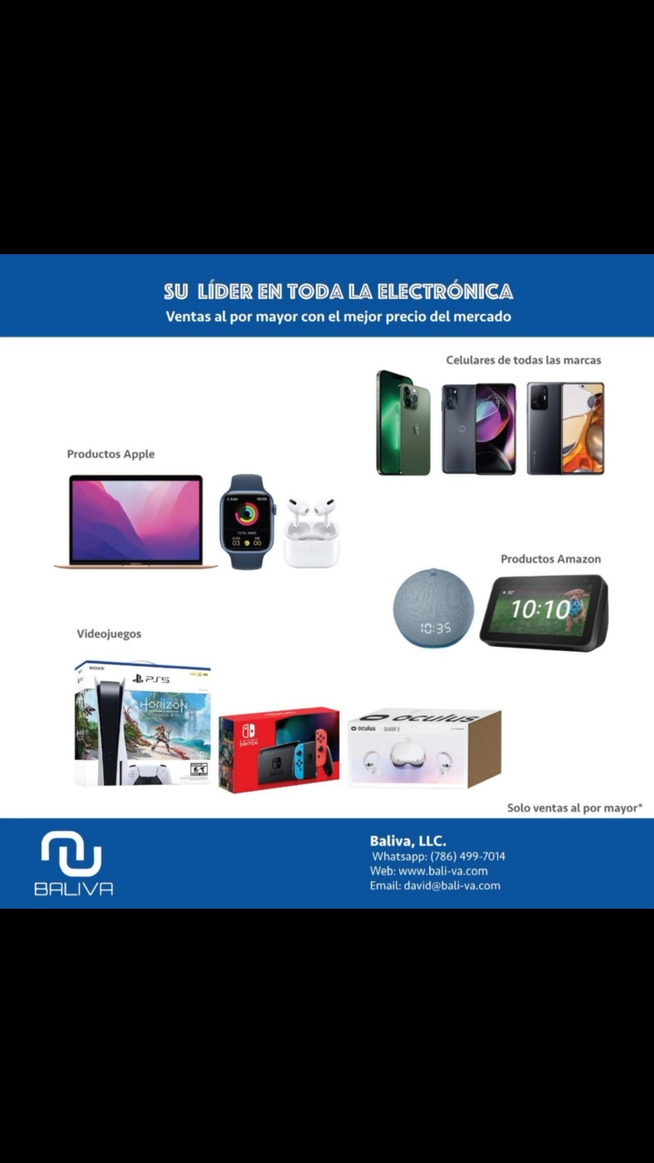 Baliva LLC, es “SU LÍDER EN TODA LA ELECTRÓNICA”. Ventas al por mayor ...