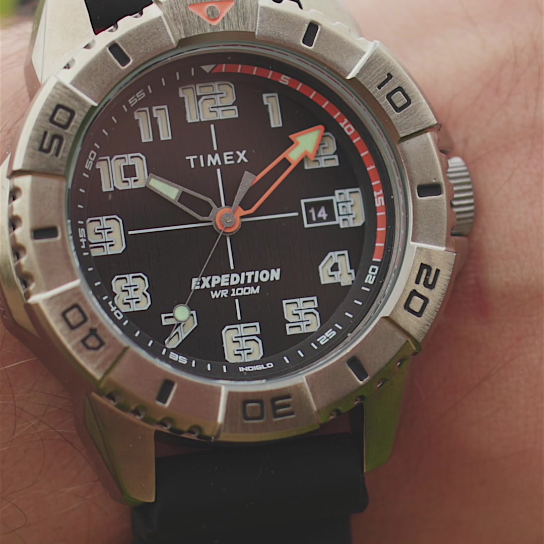 With its soft silicone strap and water-resistance up to 100 meters