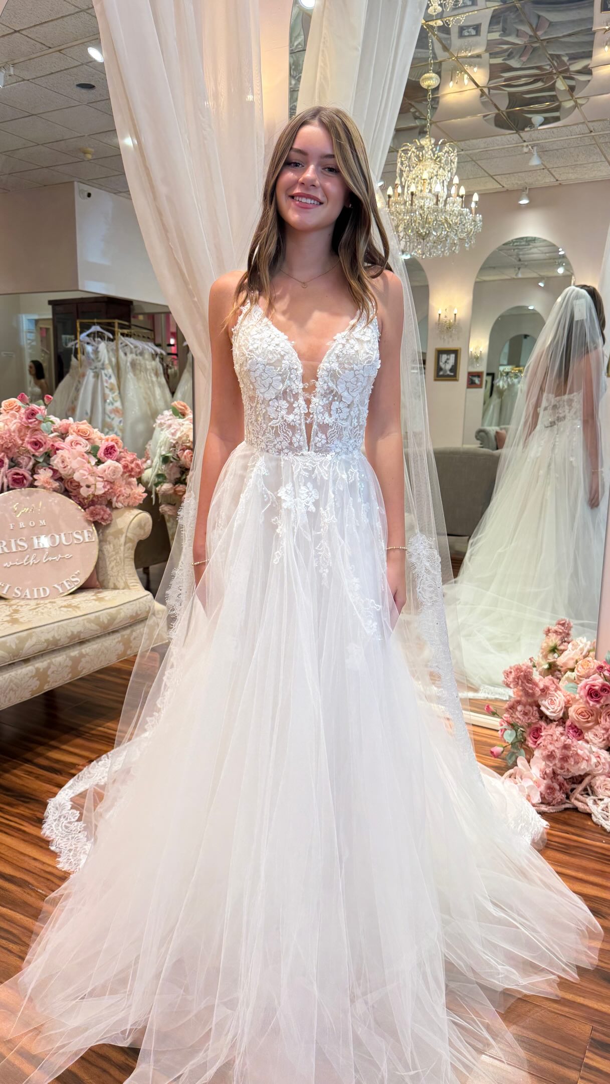 formal dress stores michigan your “I wasn’t expecting to find it today” moment starts here. 🤍✨, The you’ve been saving, dreaming about, and waiting for might just be hanging at Paris House of Bridal., Indiana brides, clearance-tween-teen