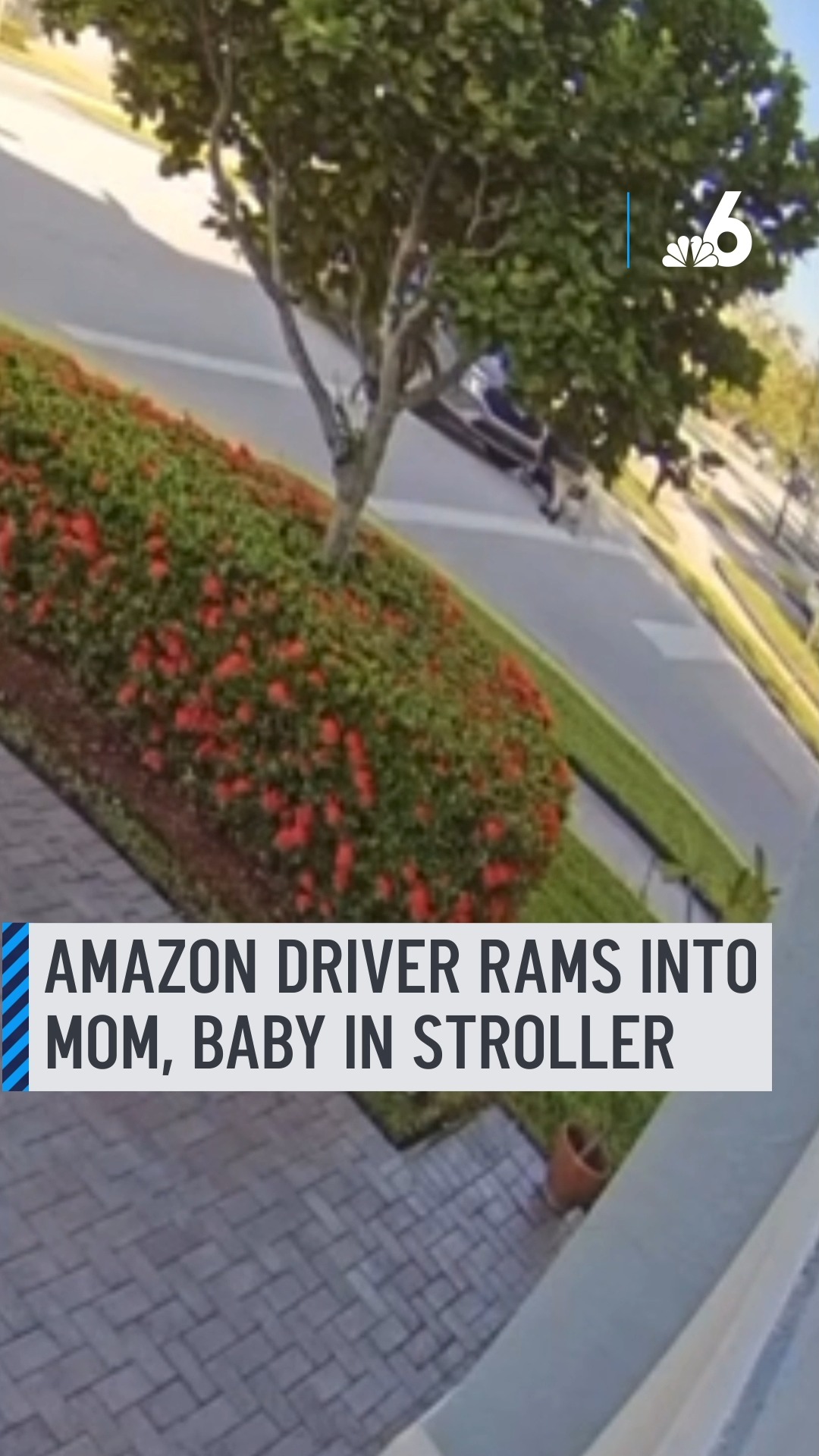 Amazon driver hit-and-run caught on camera!, A hit-and-run that left a woman with a brain bleed after she and her baby were struck by a delivery driver who put the infant back in the stroller before 