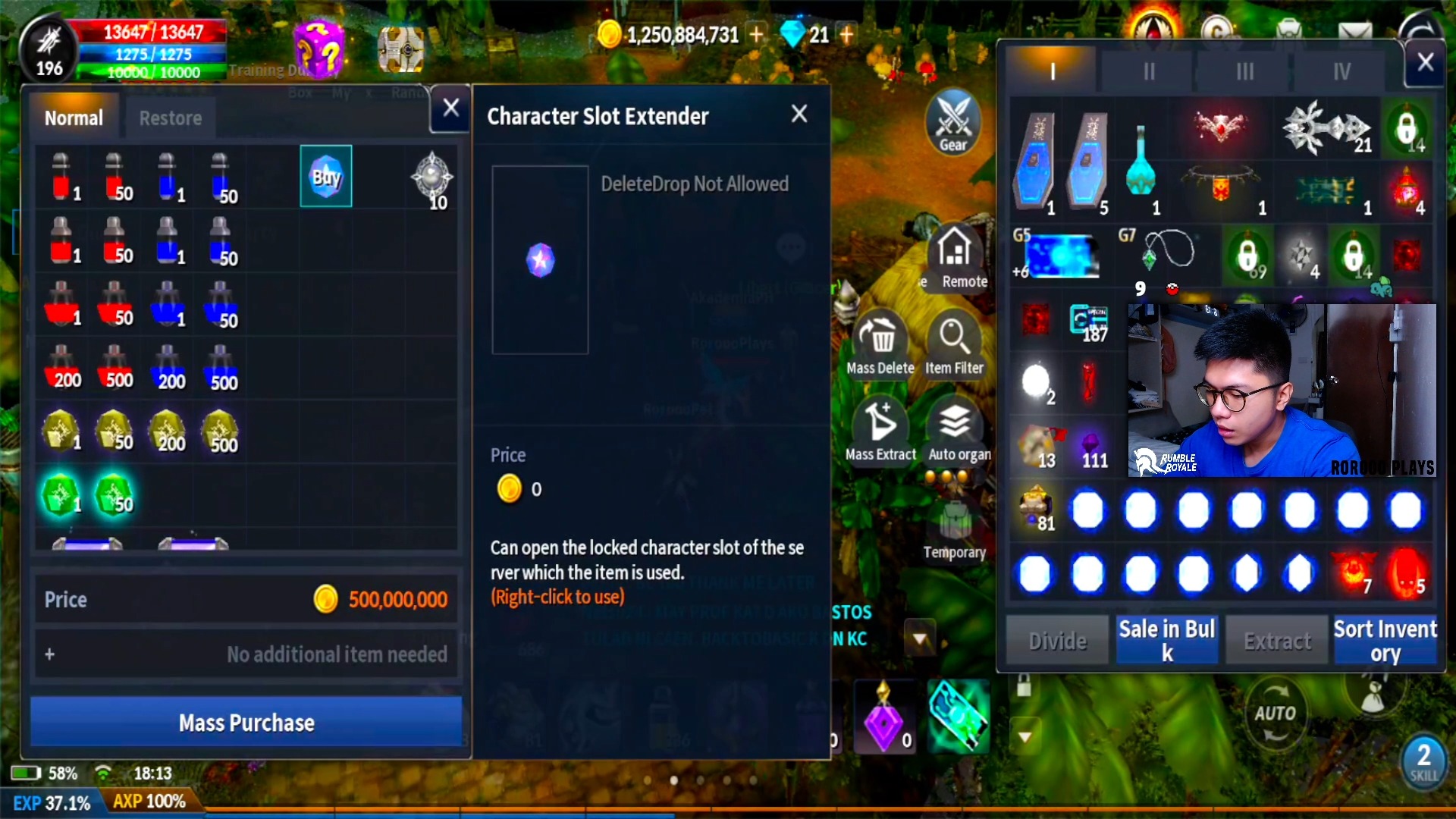 Opening Character Slot 11 and 12 | Using Character Slot Extender ...