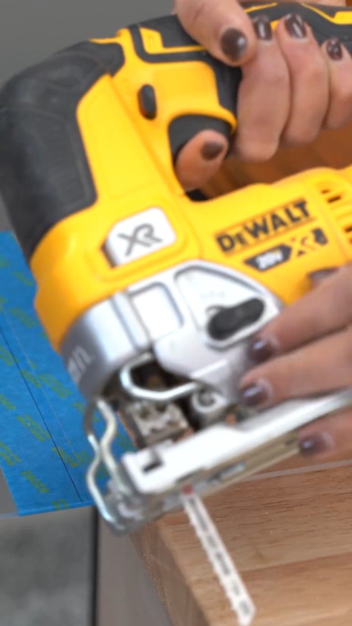 Cutting plexiglass is easier than you think. You can use a regular jigsaw and a jigsaw blade to make a clean cut. , #DIYtips #woodworkingtips #diy #DIYTools #DIYHome #diyideas