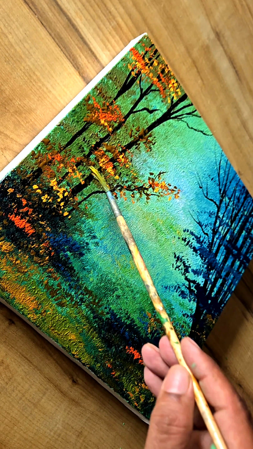 Easy art in seconds 🎨 ⚡😳 Amazing painting technique 😍😍😍 . . . . . . # ...