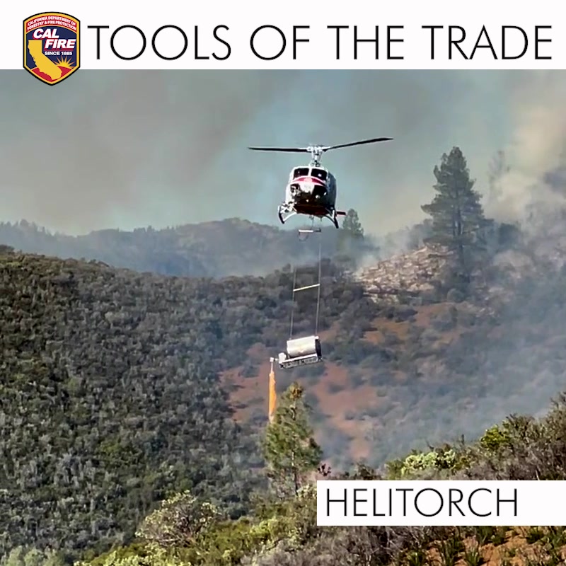 CAL FIRE uses various devices, including the helitorch shown in this ...