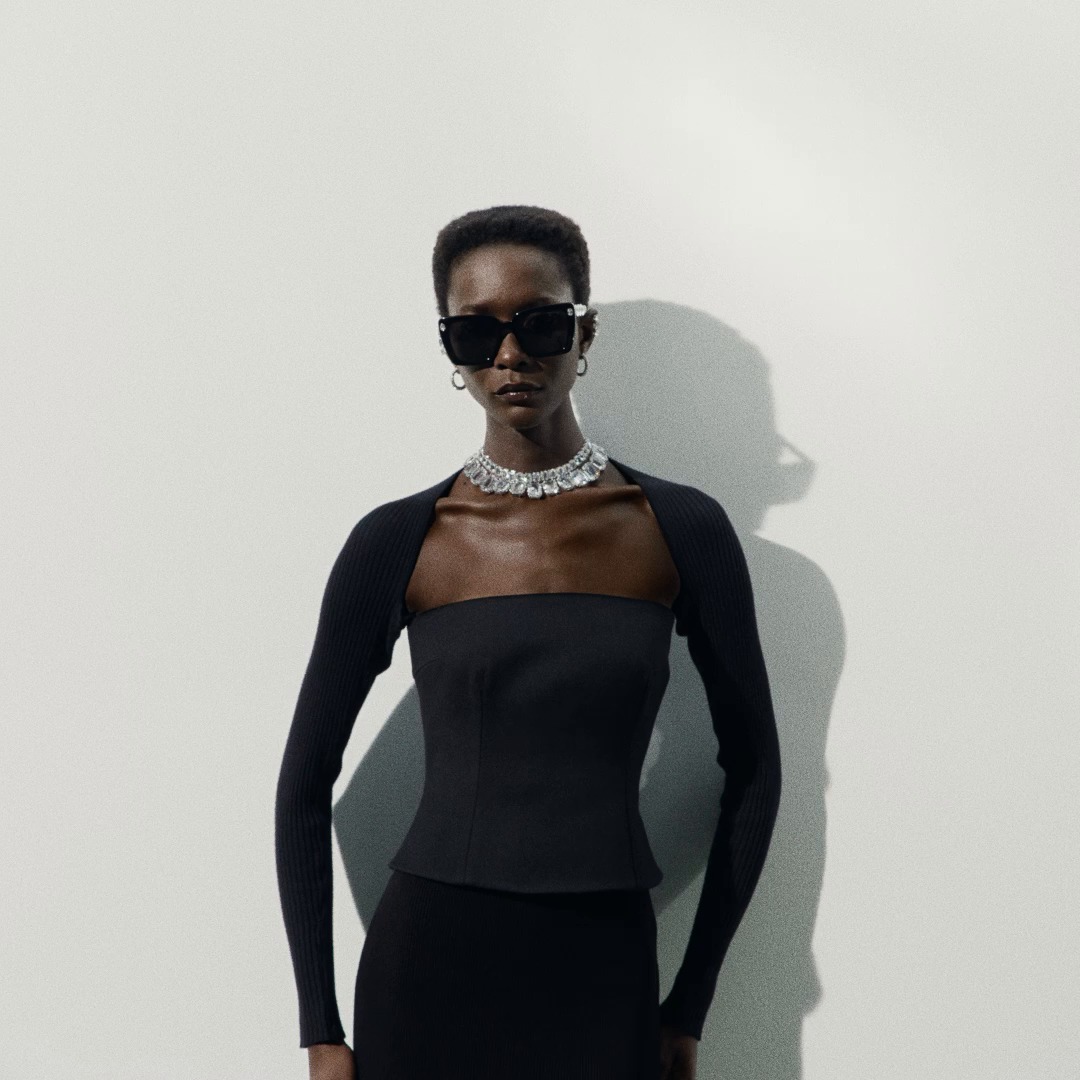 Crystallized eyewear and refined pavé hoops are giving glamour