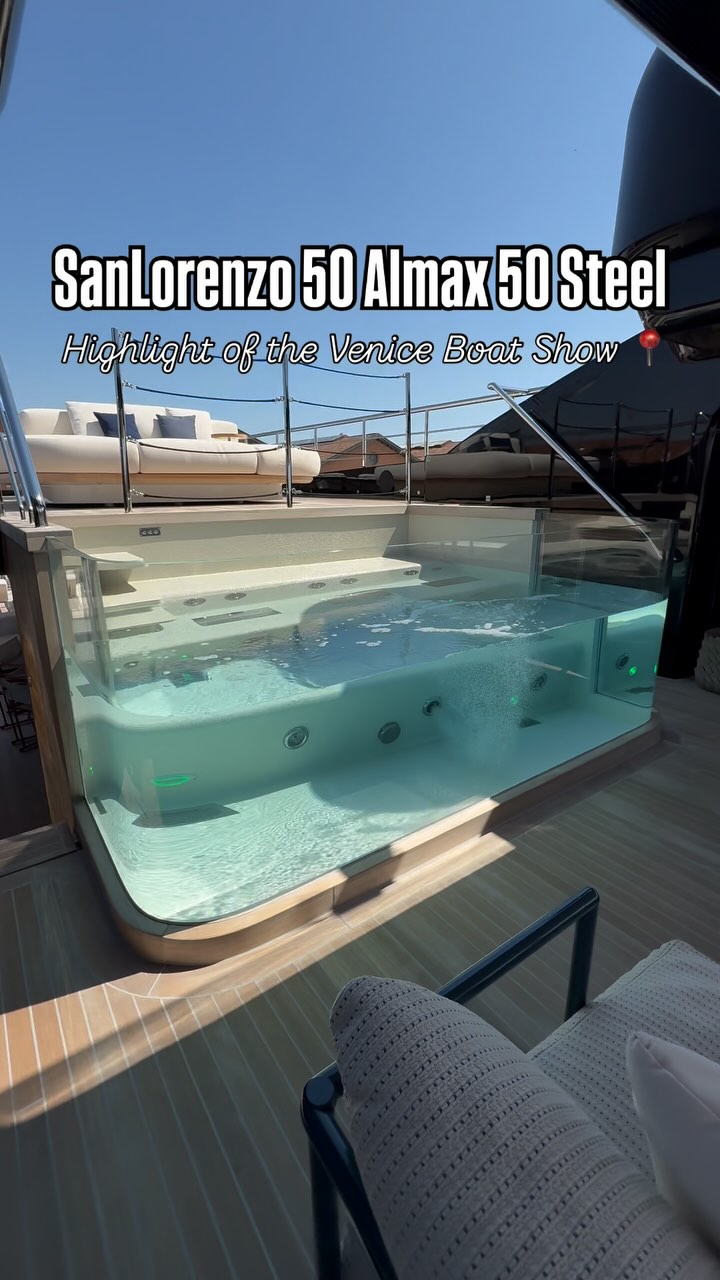 On board the largest yacht at the @Salonenauticovenezia, the new ...