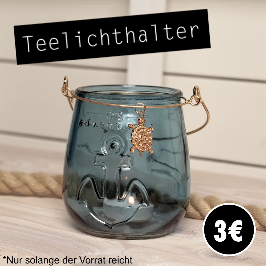 Dekorative Teelichthalter im Matrosendesign 