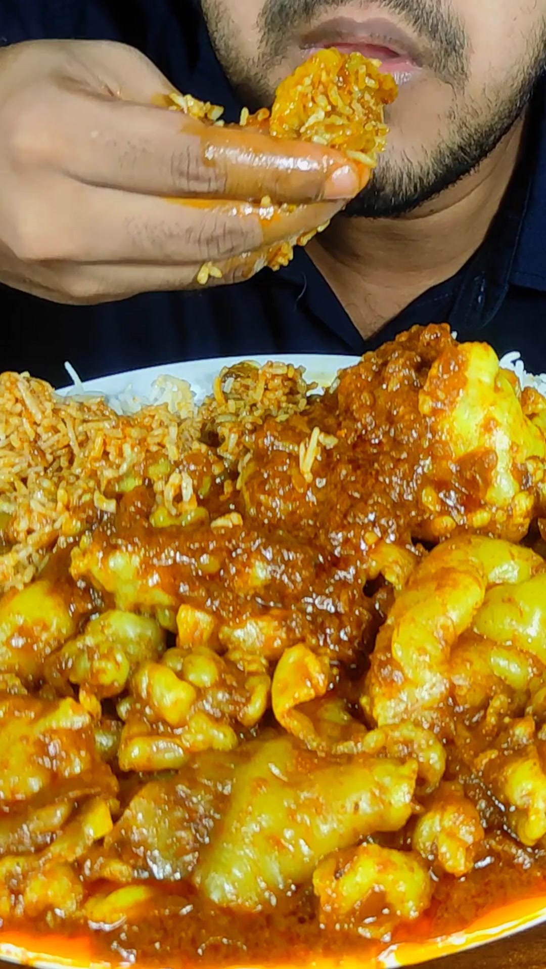 Eating Mutton Fat Curry With Rice | Eating Express | Facebook