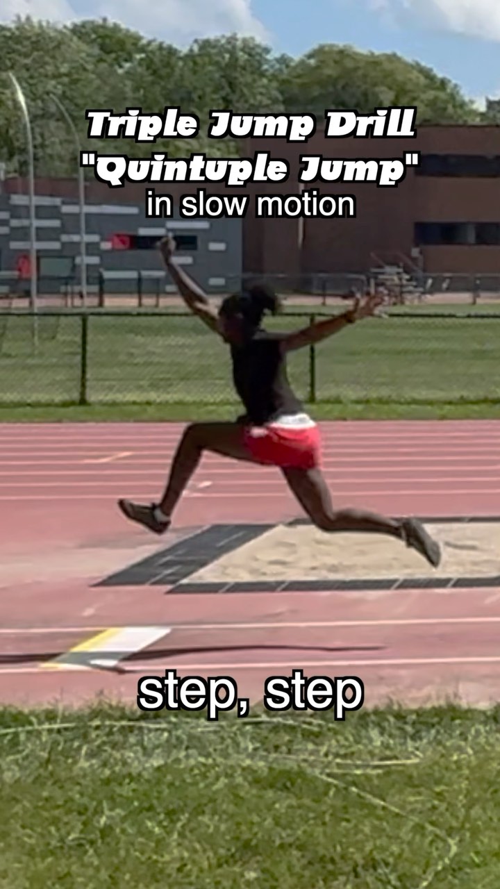 June 6, 2024 - Triple Jump Drill: 2 hops, 2 steps, jump. Essentially ...