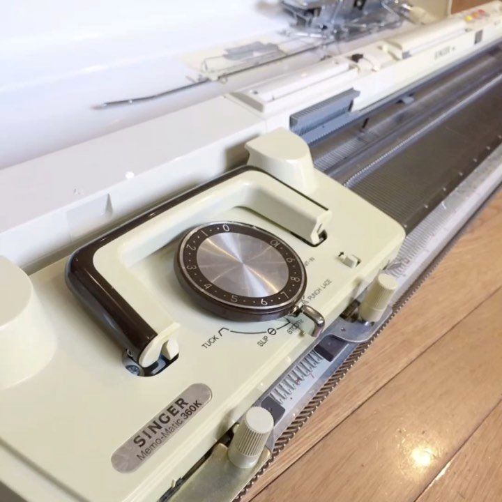 This gorgeous Singer 360K Punchcard Knitting Machine with matching ...
