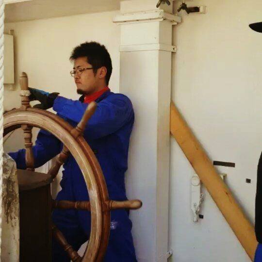 船舶 面舵 ハンドル 操舵 持ち手外径迄 92cm 引取希望!! | ヤマダ