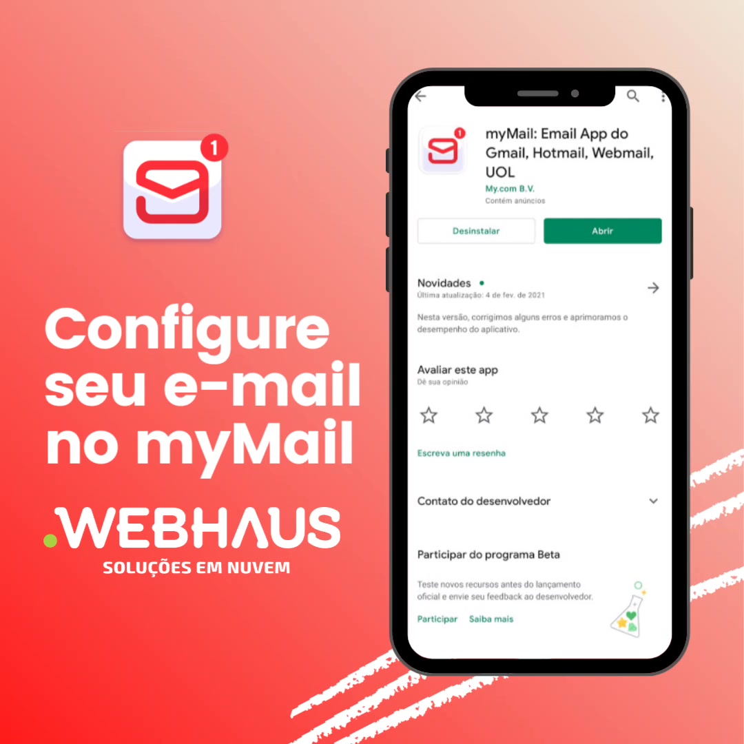 Tutorial passo a passo para configurar o APP myMail no seu celular com ...