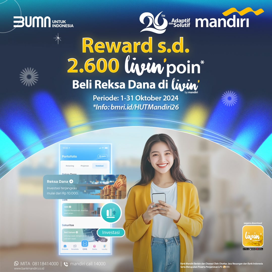 Selebrasi HUT Mandiri ke-26 makin seru dengan beragam tawaran dari ...
