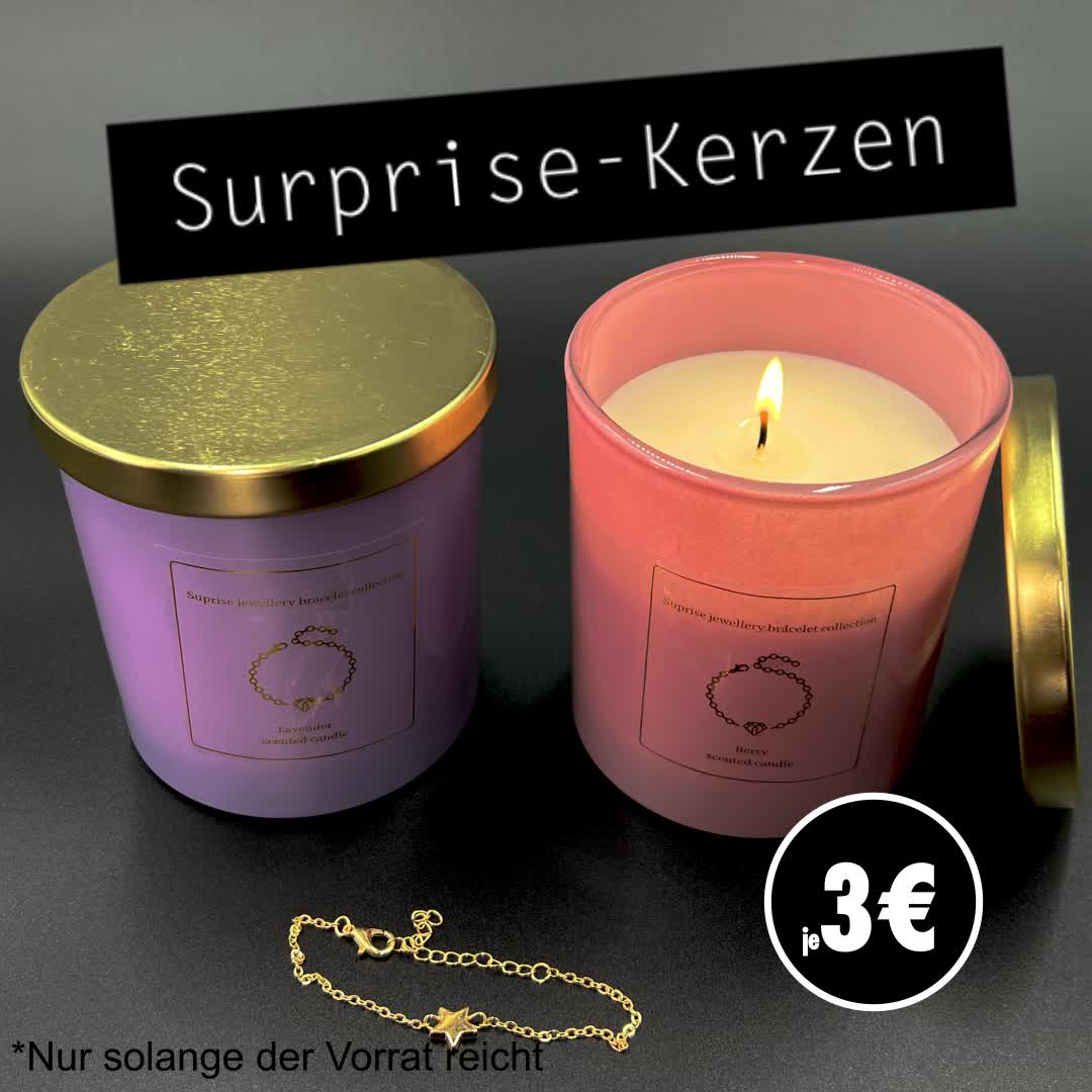 Lass' Dich überraschen! 🎁 , In unseren Surprise-Duftkerzen 🕯 verstecken sich verschiedene, einzigartige Schmuckstücke