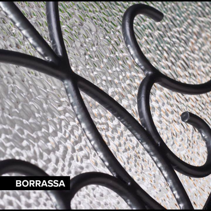 Augustine, Borrassa, Riserva, and Salinas glass combine a wrought iron ...