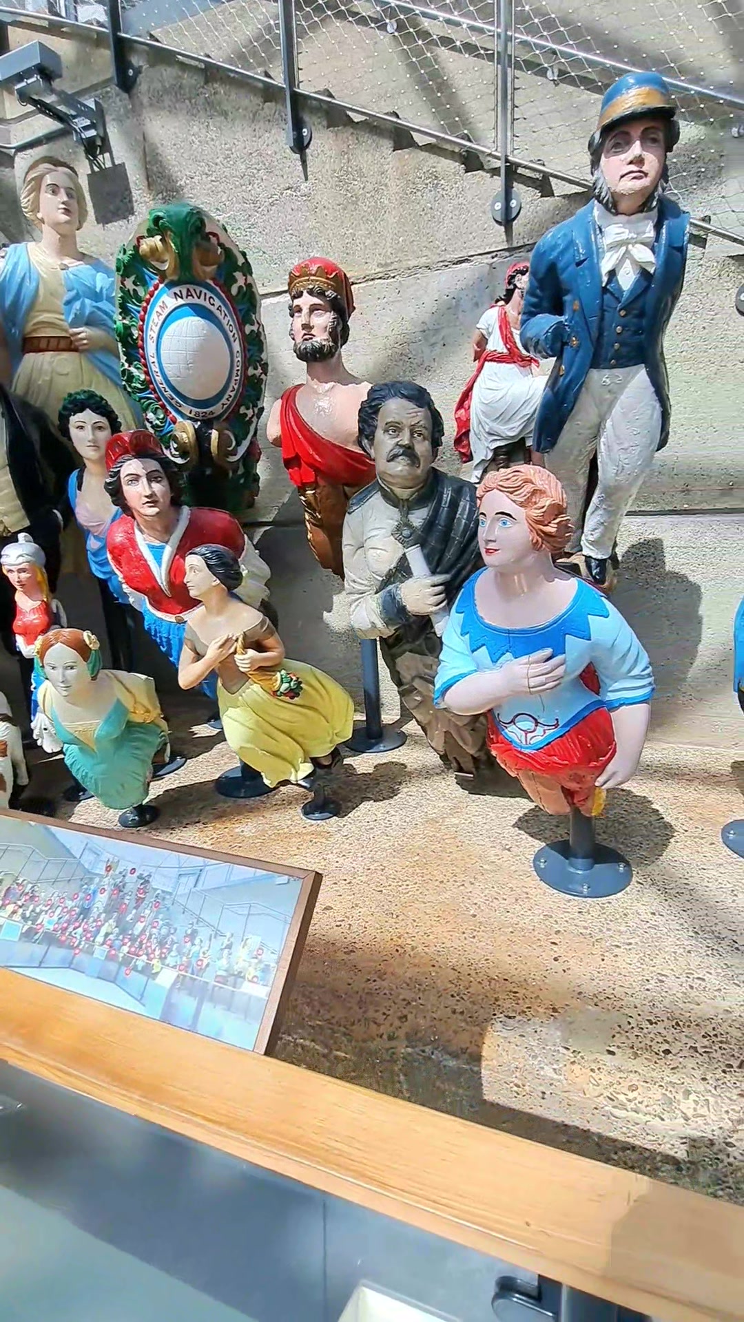 Carved figureheads on historic ships