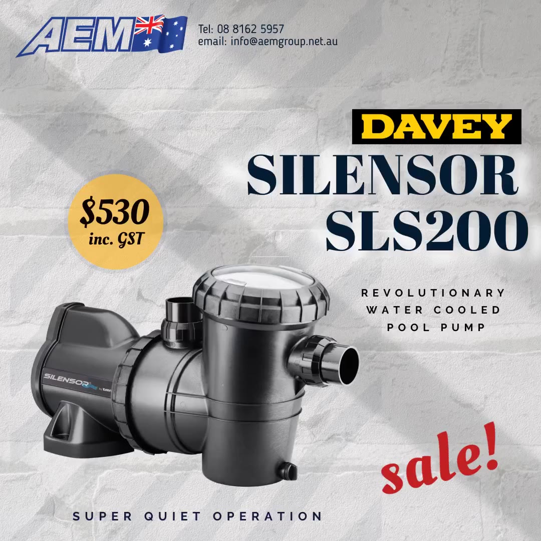 With a revolutionary Water Cooled motor design, the Davey Silensor pool ...