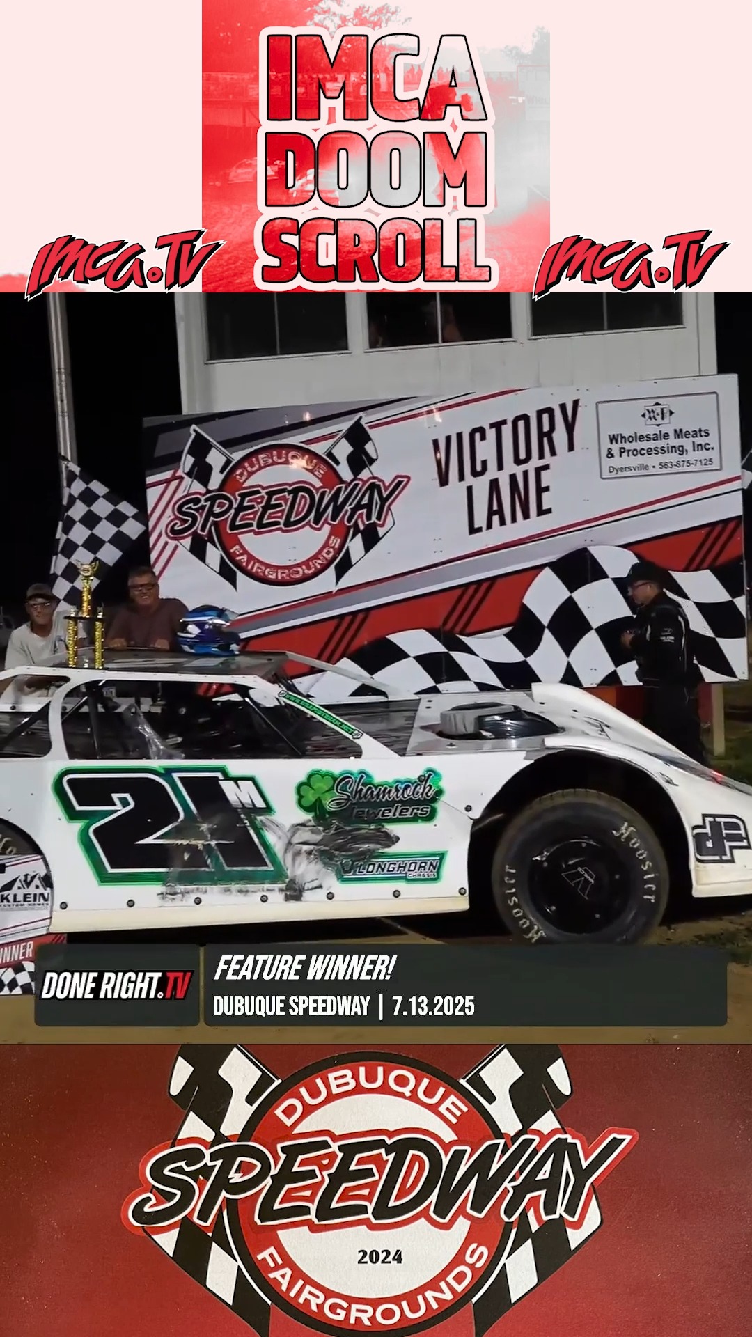 Luke Merfeld wins Late Models at Dubuque #imca #imcamodified #modified ...