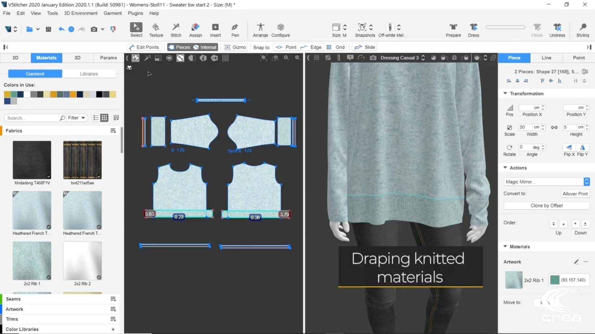 CAD 3D #Tutorial : Designing in VStitcher with Knitted Materials # ...