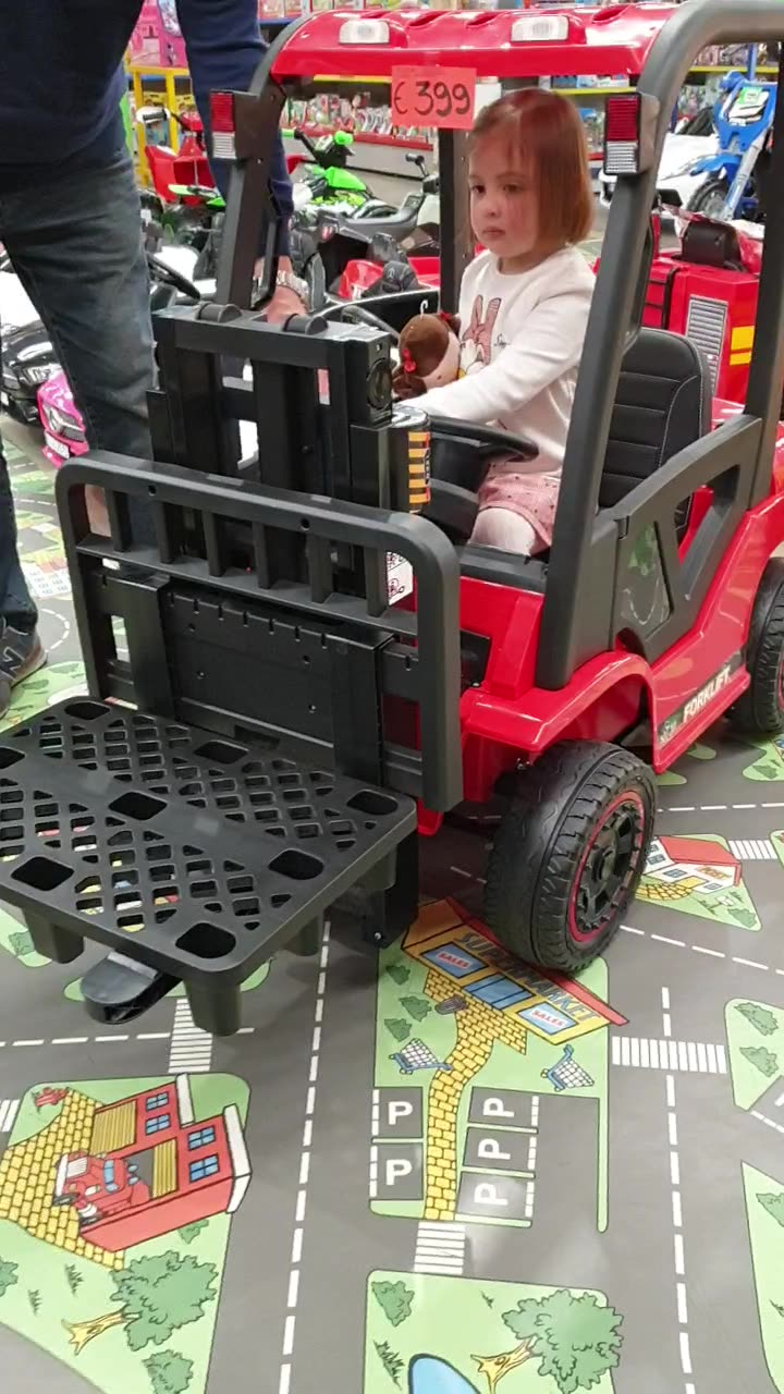 Muletto Elettrico Per Bambini Mondial Toys 12V Con Telecomando – Forche Funzionanti Con Leva Reale